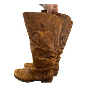 BareTraps Sheridan Brown Knee-High Boots Ruched Boots Size 10